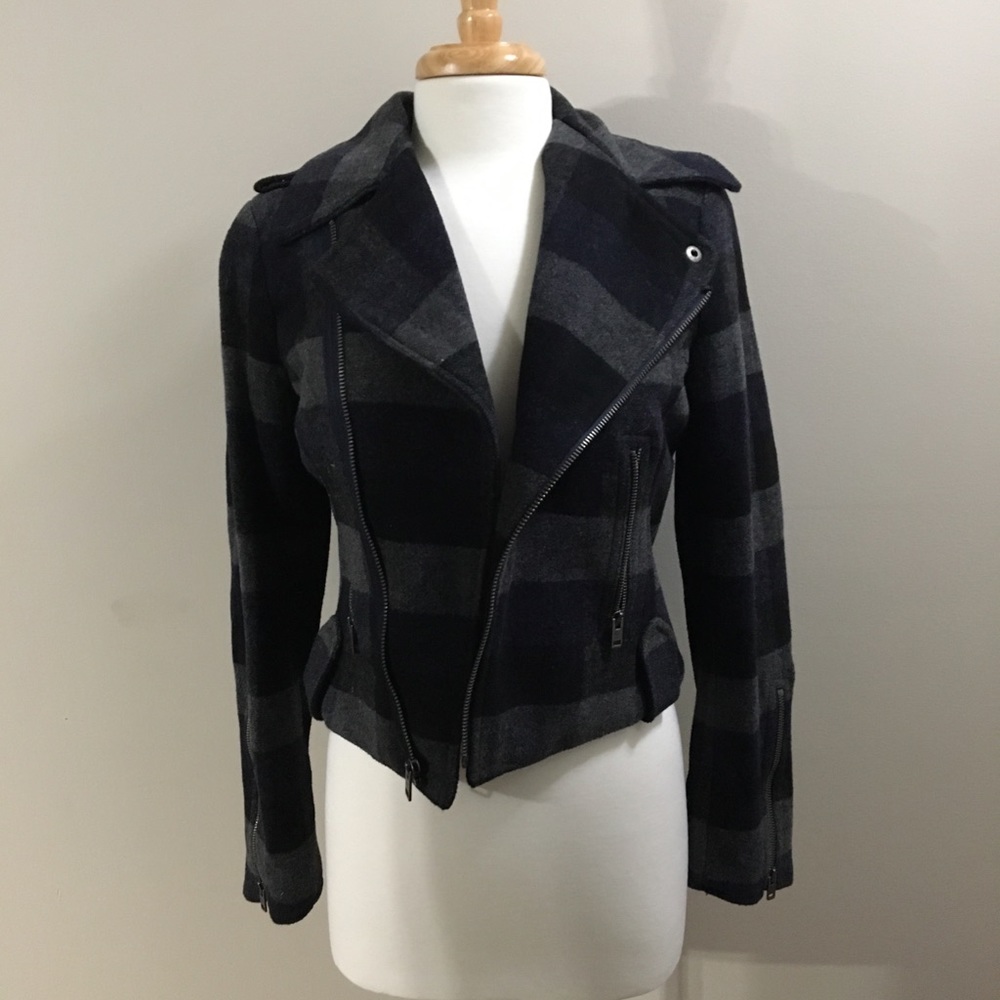 NWOT Plaid, asymmetrical coat